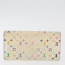 LOUIS VUITTON Monogram Multicolor Geldbörse 2er Set Weiß LV Auth BA12677-3