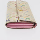 LOUIS VUITTON Monogram Multicolor Geldbörse 2er Set Weiß LV Auth BA12677-4