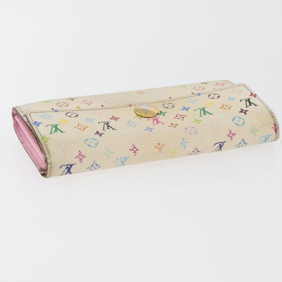 LOUIS VUITTON Monogram Multicolor Geldbörse 2er Set Weiß LV Auth BA12677