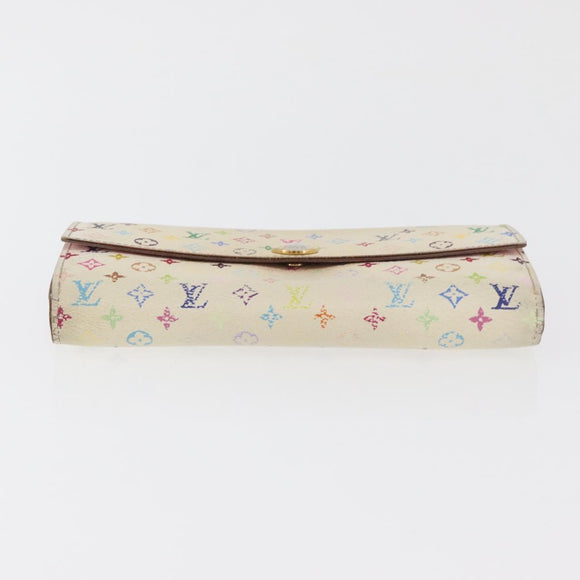 LOUIS VUITTON Monogram Multicolor Geldbörse 2er Set Weiß LV Auth BA12677