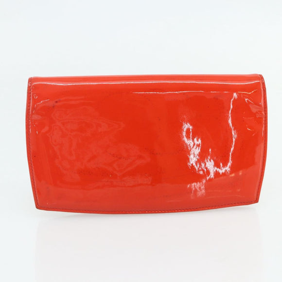 CHANEL Geldbörse Leder 3er Set Orange Rot schwarz CC Auth BA12678