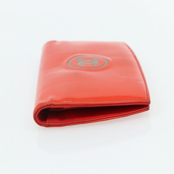 CHANEL Geldbörse Leder 3er Set Orange Rot schwarz CC Auth BA12678