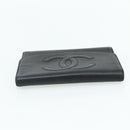 CHANEL Geldbörse Leder 3er Set Orange Rot schwarz CC Auth BA12678-19