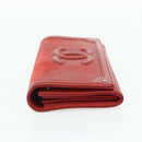 CHANEL Geldbörse Leder 3er Set Orange Rot schwarz CC Auth BA12678-4