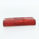 CHANEL Geldbörse Leder 3er Set Orange Rot schwarz CC Auth BA12678-5