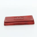 CHANEL Geldbörse Leder 3er Set Orange Rot schwarz CC Auth BA12678-6