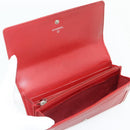 CHANEL Geldbörse Leder 3er Set Orange Rot schwarz CC Auth BA12678-7