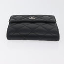 CHANEL Geldbörse Leder 2er Set Schwarz CC Authentisch BA12679-15