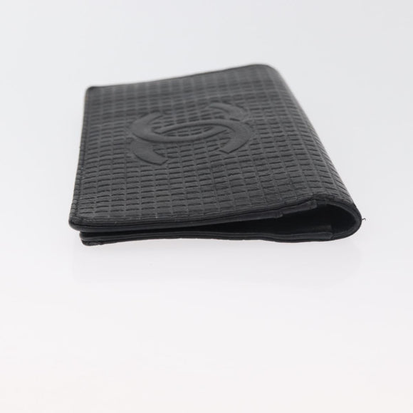 CHANEL Geldbörse Leder 2er Set Schwarz CC Authentisch BA12679