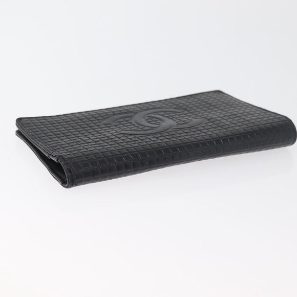 CHANEL Geldbörse Leder 2er Set Schwarz CC Authentisch BA12679
