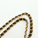CHANEL Matelasse Chain Backpack Lamb Skin Gold Black CC Auth BA12682SAV-10