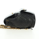 CHANEL Matelasse Chain Backpack Lamb Skin Gold Black CC Auth BA12682SAV-4