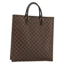 LOUIS VUITTON Damier Ebene Sac Plat Hand Bag N51140 LV Auth BA12683-1