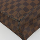 LOUIS VUITTON Damier Ebene Sac Plat Hand Bag N51140 LV Auth BA12683-14