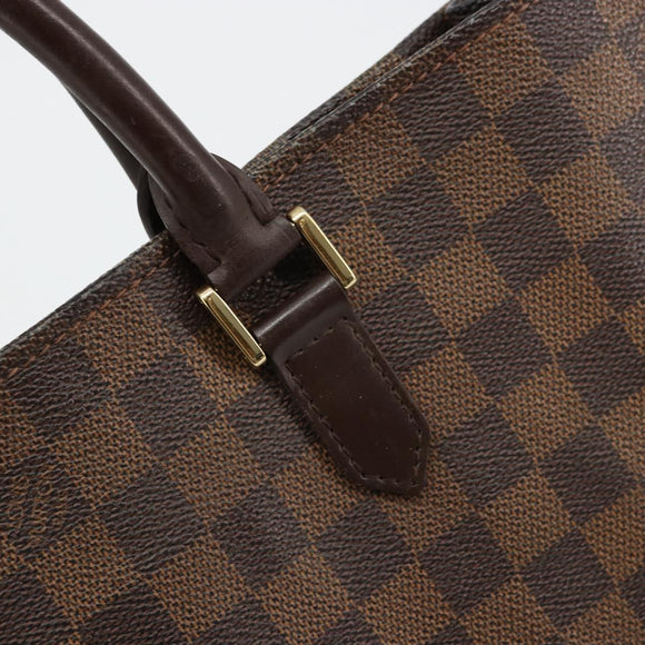 LOUIS VUITTON Damier Ebene Sac Plat Hand Bag N51140 LV Auth BA12683