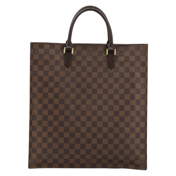 LOUIS VUITTON Damier Ebene Sac Plat Hand Bag N51140 LV Auth BA12683