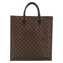 LOUIS VUITTON Damier Ebene Sac Plat Hand Bag N51140 LV Auth BA12683-2