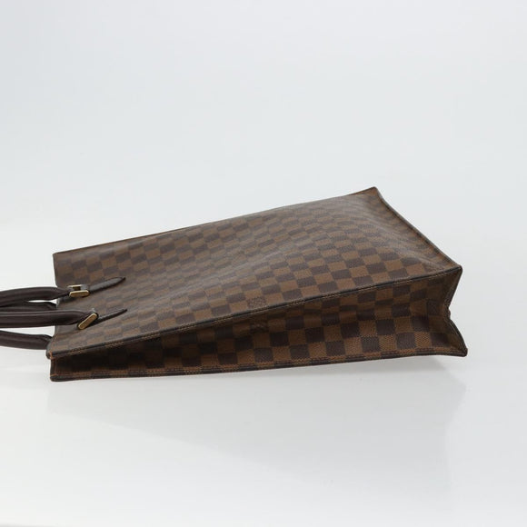 LOUIS VUITTON Damier Ebene Sac Plat Hand Bag N51140 LV Auth BA12683