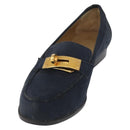 HERMES Kelly Loafers Suede 35 1/2 Navy Auth BA12685-2