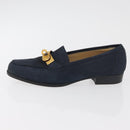 HERMES Kelly Loafers Suede 35 1/2 Navy Auth BA12685-22