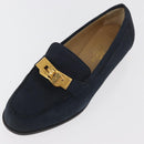 HERMES Kelly Loafers Suede 35 1/2 Navy Auth BA12685-23