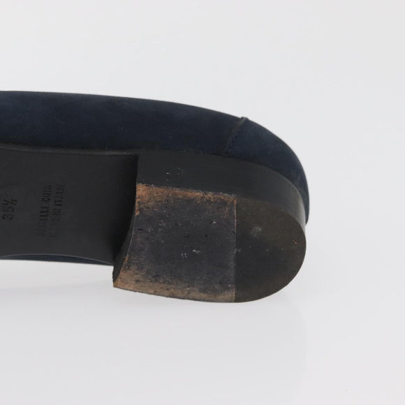 HERMES Kelly Loafers Suede 35 1/2 Navy Auth BA12685
