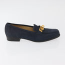 HERMES Kelly Loafers Suede 35 1/2 Navy Auth BA12685-4