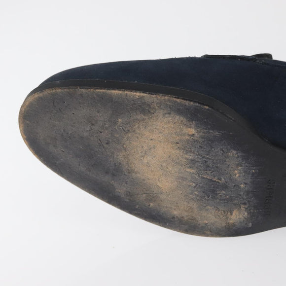 HERMES Kelly Loafers Suede 35 1/2 Navy Auth BA12685