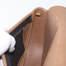 Christian Dior Honeycomb Canvas Shoulder Bag PVC Black Gold Auth BA12686-20