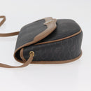 Christian Dior Honeycomb Canvas Shoulder Bag PVC Black Gold Auth BA12686-5
