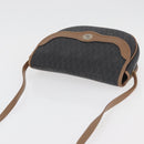 Christian Dior Honeycomb Canvas Shoulder Bag PVC Black Gold Auth BA12686-7
