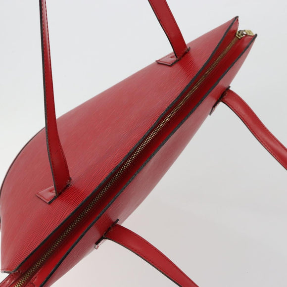 LOUIS VUITTON Epi Saint Jacques Shopping Shoulder Bag Red M52277 LV Auth BA12697
