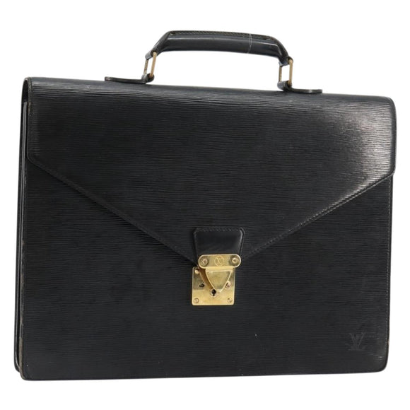 LOUIS VUITTON Epi Serviette Conseiller Business Bag Black M54422 LV Auth BA12698