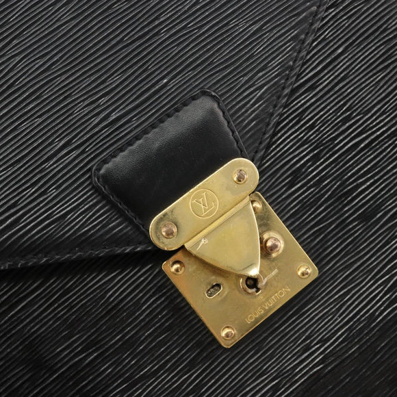 LOUIS VUITTON Epi Serviette Conseiller Business Bag Black M54422 LV Auth BA12698