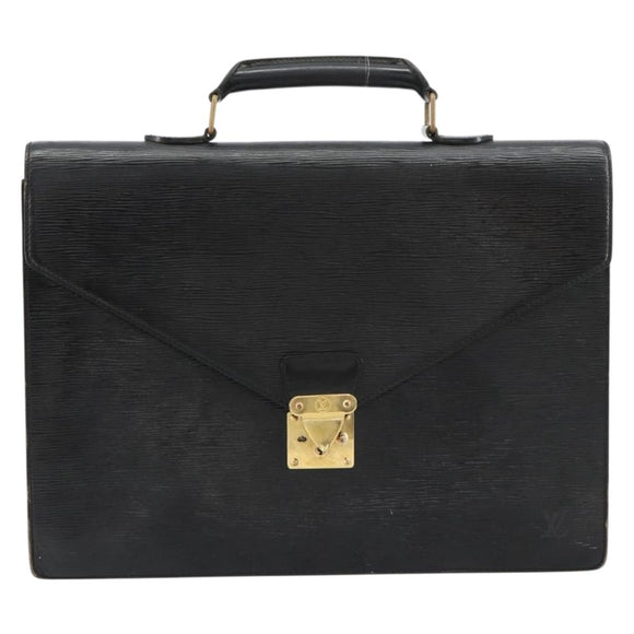 LOUIS VUITTON Epi Serviette Conseiller Business Bag Black M54422 LV Auth BA12698