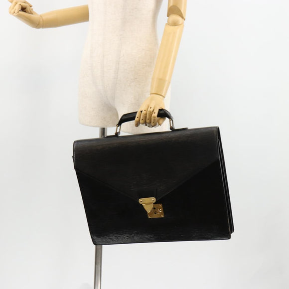 LOUIS VUITTON Epi Serviette Conseiller Business Bag Black M54422 LV Auth BA12698