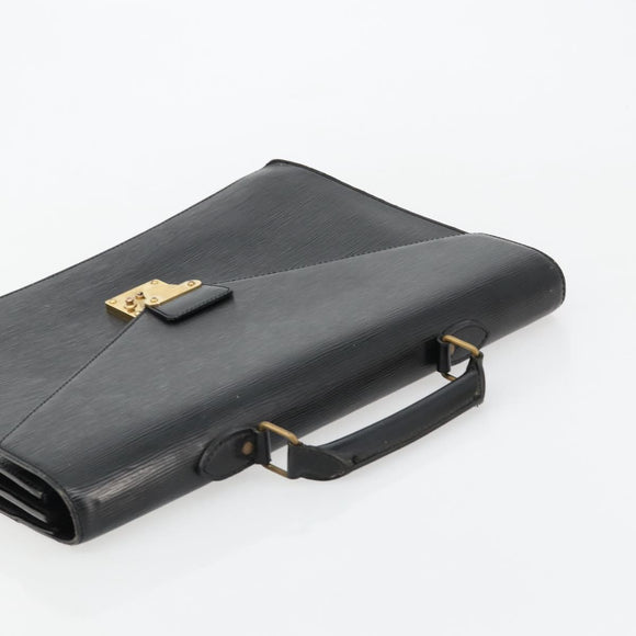 LOUIS VUITTON Epi Serviette Conseiller Business Bag Black M54422 LV Auth BA12698