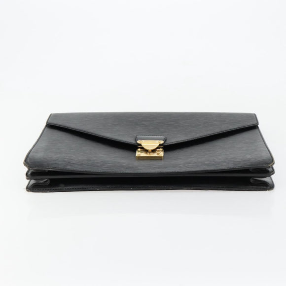 LOUIS VUITTON Epi Serviette Conseiller Business Bag Black M54422 LV Auth BA12698