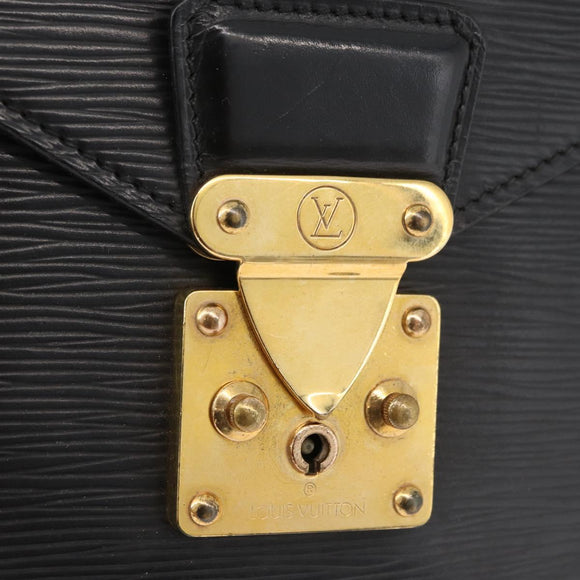 LOUIS VUITTON Epi Serviette Conseiller Business Bag Black M54422 LV Auth BA12699