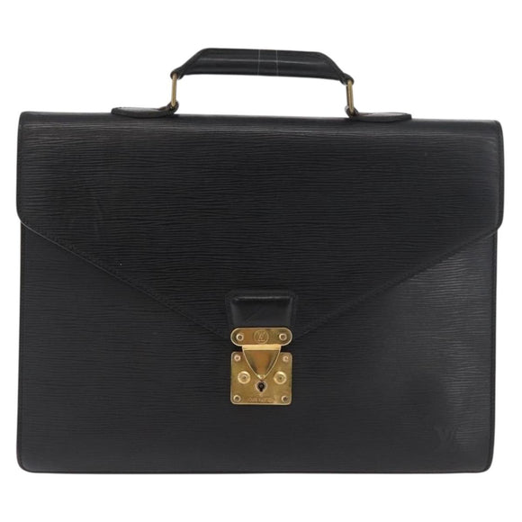 LOUIS VUITTON Epi Serviette Conseiller Business Bag Black M54422 LV Auth BA12699