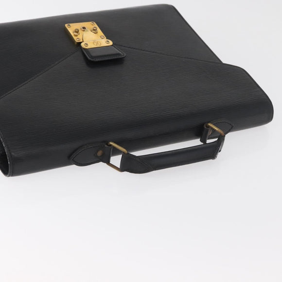 LOUIS VUITTON Epi Serviette Conseiller Business Bag Black M54422 LV Auth BA12699