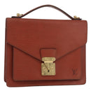 LOUIS VUITTON Epi Monceau 28 Hand Bag Brown M52123 LV Auth BA12701-1