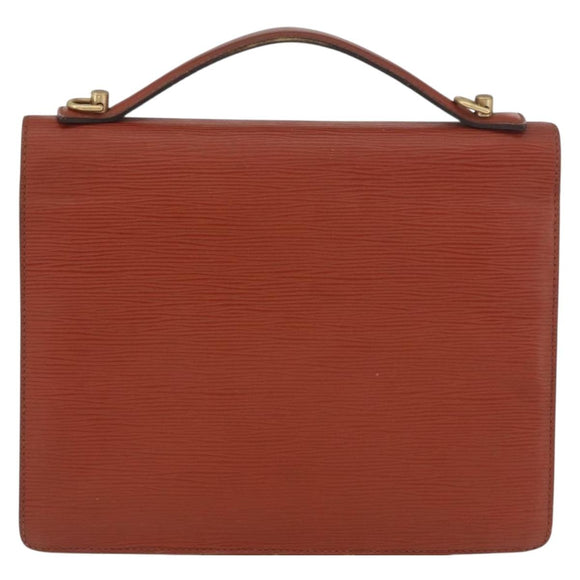 LOUIS VUITTON Epi Monceau 28 Hand Bag Brown M52123 LV Auth BA12701