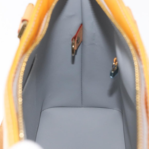 LOUIS VUITTON Monogram Vernis Houston Handtasche Gris M91053 LV Auth BA12703