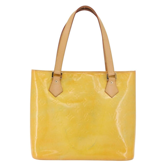 LOUIS VUITTON Monogram Vernis Houston Handtasche Gris M91053 LV Auth BA12703