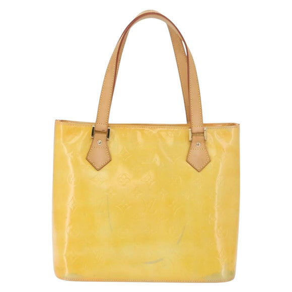 LOUIS VUITTON Monogram Vernis Houston Handtasche Gris M91053 LV Auth BA12703