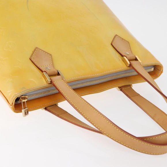 LOUIS VUITTON Monogram Vernis Houston Handtasche Gris M91053 LV Auth BA12703