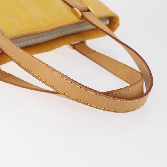 LOUIS VUITTON Monogram Vernis Houston Handtasche Gris M91053 LV Auth BA12703