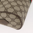 GUCCI GG Supreme Web Sherry Line Bag PVC Beige Gold 24 02 005 Auth BA12706-10