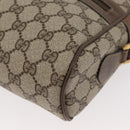 GUCCI GG Supreme Web Sherry Line Bag PVC Beige Gold 24 02 005 Auth BA12706-11